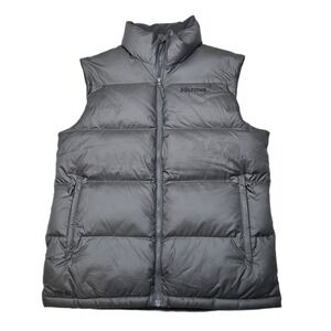 Marmot Down Puffer Vest Mens Small Gray 700 Fill Lightweight Sleeveless Jacket